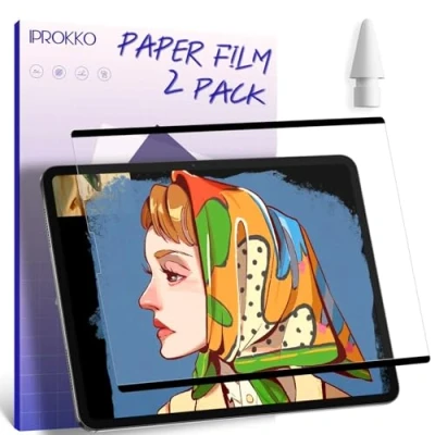 Abbildung von [2 Stück] Magnetischer Folie kompatibel mit iPad Pro 12,9 Zoll (2022/2021/2020/2018), Magnetisch Matte Schutzfolie Papierfolie Papier Film Blendfreiem Screen Protector for Zeichnen, Schreibe, Notizen