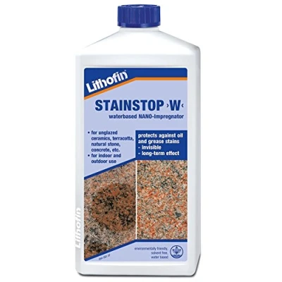 Abbildung von Lithofin Fleckstop W Imprägnierung Reiniger Putzmittel 1 L Naturstein