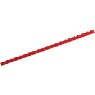 Abbildung von GBC 334749 Kunststoff Binderücken (21 Ringe, 95 Blatt, A4, 12 mm), 100 Stück,rot