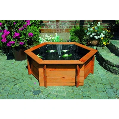 Abbildung von promadino Hochteich, BxTxH: 145x128x41 cm, 430 l, (Set), inkl. Solarpumpe