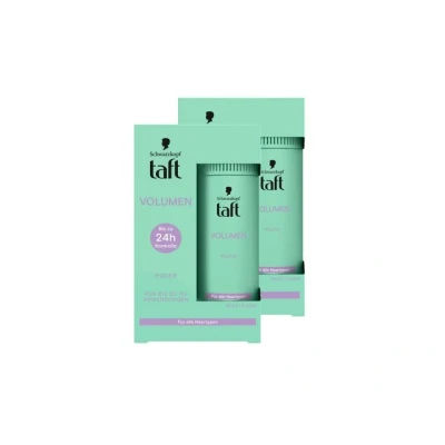Abbildung von Schwarzkopf Haarpuder TAFT Puder Volumen für alle Haartypen 2 x 10g, Spar Pack, tlg., voller aussehendes Haar, bis zu 50 Anwendungen