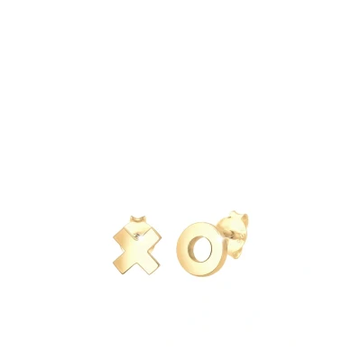 Abbildung von Elli XOXO Wording Trend COOL Blogger Ohrringe goldcoloured, Damen, Größe: One Size, Gold coloured