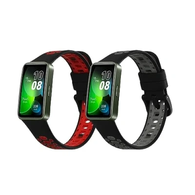 Abbildung von kwmobile Uhrenarmband 2x Sportarmband für Huawei Band 9 / 8, Armband TPU Silikon Set Fitnesstracker