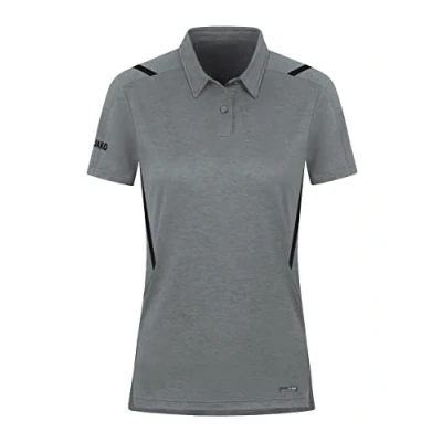 Abbildung von JAKO Herren Poloshirt Challenge, Steingrau Meliert/Schwarz, XL