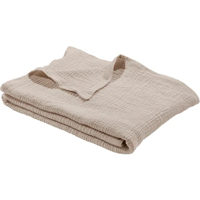 Abbildung von LeGer Home by Lena Gercke Wohndecke &quot;Hevin&quot;, Tagesdecke im Baumwoll Crinkle Effekt, Musselin, Kuscheldecke