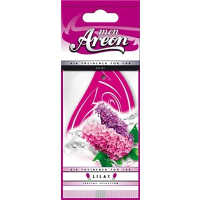 Abbildung von AREON Mon Auto Lufterfrischer Lila Blume Duft Autoduft Anhänger Hängend Aufhängen Spiegel Violett Pappe 2D Wohnung (Lilac Set Pack x 10)
