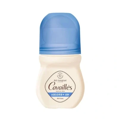 Abbildung von Cavaillès Absorb+ Anti Transpirant Deodorant 48h Roll On 50 ml Flecken überfettend und ohne Alkohol, hautfreundlich, Duft Grüner Tee Bergamotte Flasche 100 % recycelt &amp; recycelbar