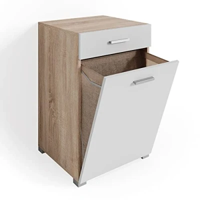 Abbildung von Vicco Badschrank Matteo, Sonoma/Weiß, 50 x 78.5 cm
