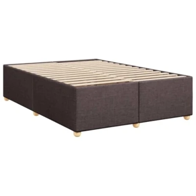 Abbildung von vidaXL Bettgestell ohne Matratze Dunkelbraun 140x200 cm Stoff