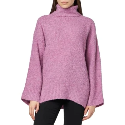 Abbildung von Pieces Pcnatherine HIGH NECK Strickpullover, Damen, Größe: XS, Radiant orchid mélange
