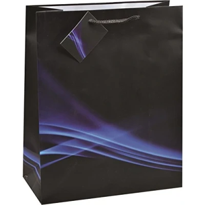 Abbildung von TSI Geschenktüten BUSINESS WAVE, Größe: Mittel (HxBxT 23 x 18 10 cm), 12er Packung, Art. Nr. 85013