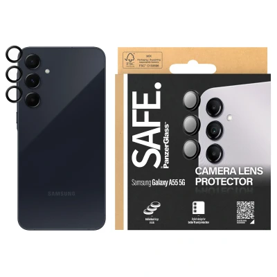 Abbildung von Samsung Galaxy A55 Panzerglas PanzerGlass SAFE Camera Protector Hoops Kameraprotektor für das