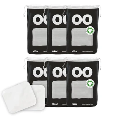 Abbildung von Love Noobs Extra Weich 100% BIO Wattepads Baby, Groß, 360 stück, Baby Baumwollpads zum Wechseln von Windeln, Einmalwaschlappen Entfernen Make up, Maxi