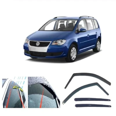 Abbildung von AC WOW 4 x Windabweiser kompatibel mit Volkswagen Touran 2003 2004 2005 2006 2007 2008 2009 2010 2011 2012 2013 2014 2015 Acryl Sonnenblenden Regen Wetterschutz