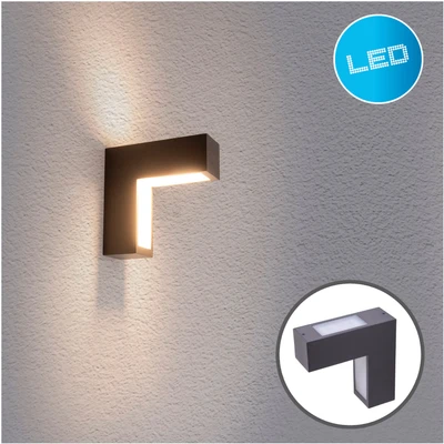 Abbildung von näve LED Außen Wandleuchte &quot;Angus&quot;, 1 flammig, anthrazit/opal Up/Downlight incl. IP 54 neutralweißes Licht