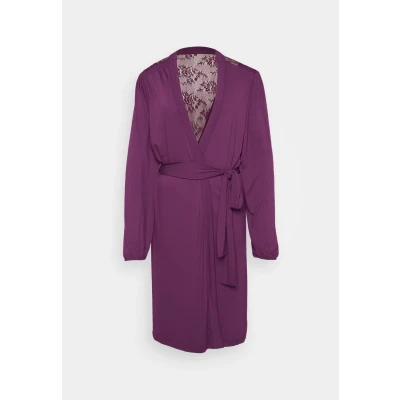 Abbildung von Bruno Banani Bruna Kimono WITH LACE Detail Bademantel, Damen, Größe: 32/34, Wine red