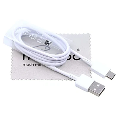 Abbildung von Ladekabel für Original Samsung Datenkabel Galaxy A10e A20s A50s A51 A70s A71 A90 M30s USB Typ C mit mungoo Displayputztuch