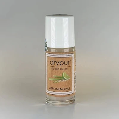 Abbildung von drypur BIO Deo Rollon Zitronengras natürlich ohne Aluminium, Alkohol oder künstliche Zusätze Naturkosmetik Deodorant im Roller vegan