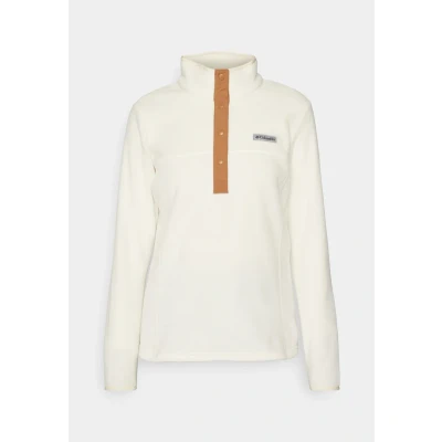 Abbildung von Columbia Benton SPRINGS 1/2 SNAP PULL OVER Fleecepullover, Damen, Größe: XXL, Chalk/camel brown
