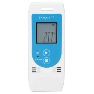 Abbildung von Temperatur Luftfeuchtigkeits Datenlogger, LCD USB und Datenlogger PDF GSP Rekorder für die Lagerlogistik Transport, Kühlkette usw.