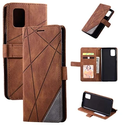 Abbildung von QiongniAN Kompatibel mit Samsung Galaxy A41,Kompatibel SM A415F/DSN A41 2020 / A415F/DSM A415F/DS A415F Hülle Klapphülle Handytasche Case Brown