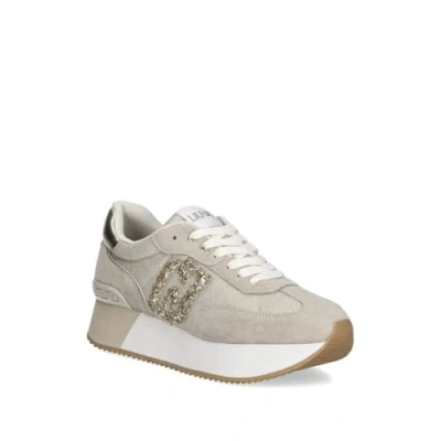 Abbildung von LIU JO WITH Glitter LOGO Sneaker low, Damen, Größe: 36, Beige Schuhe