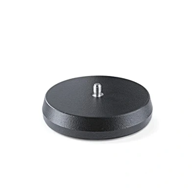 Abbildung von K&amp;M 23220 Tischstativ Gussrundsockel mit Trittschalldämpfung Schwarz Stahl 4,5 cm Höhe 3/8“ Gewindeanschluss