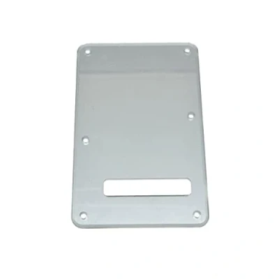 Abbildung von Dopro Strat Gitarre Backplate ST Trem Tremolo Cover für USA/Mexican Standard FD Stratocaster Silver Mirror 1 lagig