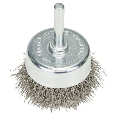 Abbildung von Bosch Professional Topfbürste (für Edelstahl, gewellter Draht, Ø 50 mm, Zubehör Bohrmaschine), 2608622117