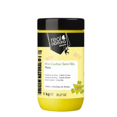 Abbildung von REAL NATURA Salzfreie BFF Pro Cachos Maske 1000 g Unisex Intensive Pflege für lockiges Haar ohne Knoten