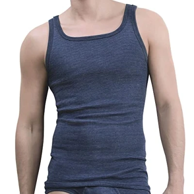 Abbildung von AMMANN 2er Pack Herren Shirt Untershirt Jeans Unterhemd, Farbe:Blau, Artikel: 125 hellblau, Größe:5