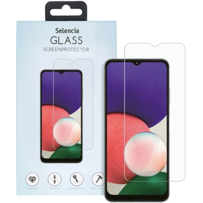 Abbildung von Samsung Galaxy A22 (5G) Panzerglas Selencia Displayschutz Gehärtetes Glas aus gehärtetem