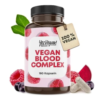 Abbildung von Eisen hochdosiert (180 Kapseln) Vitamin A, B2 und B12, Folsäure, Vitamin, gegen Eisenmangel 1x180 St
