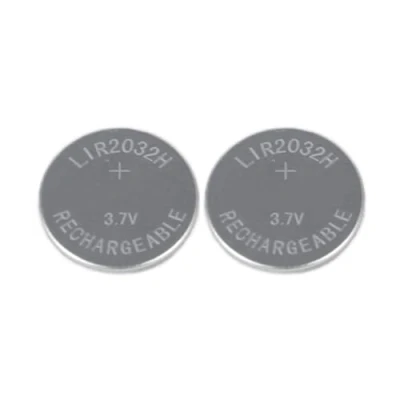 Abbildung von Girafus 2 Stück LIR2032 3,7V 70 mAh! Knopfzelle Wiederaufladbar/Knopfzellen Akku CR2032 Wiederaufladbar Knopfzellenbatterie Button Cell 3.7V zB.für Mainboard,Autoschlüssel,Peilsender (2xLIR2032)