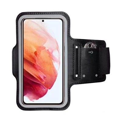 Abbildung von CoverKingz Sportarmband für Samsung Galaxy A23 4G/5G Armtasche mit Schlüsselfach Oberarm Halterung Sport Laufarmband Handy Armband Schwarz