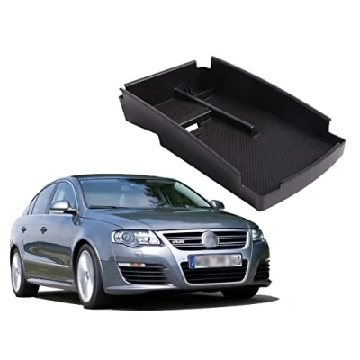 Abbildung von Aufbewahrungsbox Armlehnenbox Mittelkonsole Sekundärlagerung Organizer Halter Für CC Magontan Passat B6 B7L 2009 2015