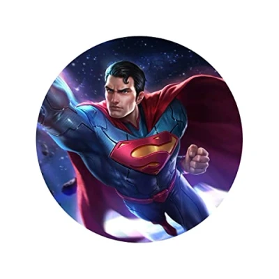 Abbildung von Tortenaufleger Superman 2, rund 20cm Fondantpapier PREMIUM