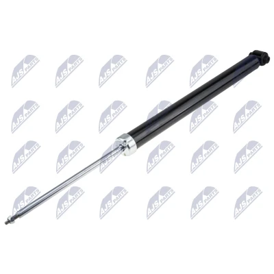 Abbildung von NTY A MZ 015 Stoßdämpfer Hinterachse Gasdruck Einrohr Teleskop oben Stift, unten Auge MAZDA: 3 Hatchback, 5, 5