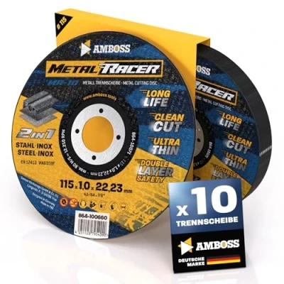 Abbildung von Amboss Werkzeuge Trennscheiben 10x Metal Racer Trennscheibe, Ø115 mm 1