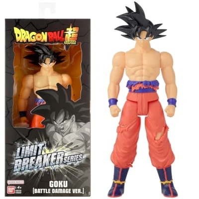Abbildung von Bandai Dragon Ball Super Goku Battle Damage Limit Breaker Figur 30 cm Offizielle Lizenz Große Gelenkige Spielzeug für Kinder ab 4 Jahren 36829
