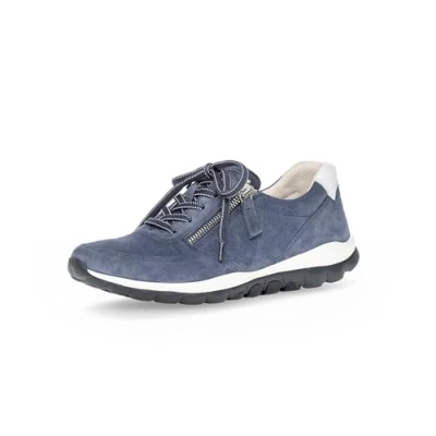 Abbildung von Gabor Damen Low Top Sneaker, Frauen Halbschuhe,Strassenschuhe,Freizeitschuhe,Turnschuhe,Laufschuhe,Freizeit,sportlich,Jeans/Weiss,38 EU / 5 UK