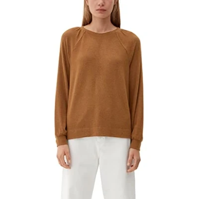 Abbildung von s.Oliver Langarm Strickpullover, Damen, Größe: 34, Hellbraun