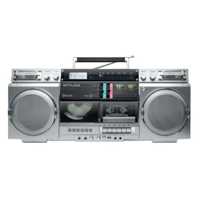 Abbildung von Muse Bluetooth Retro mit Radio, CD, Kassettenrekorder Boombox (CD / CD R RW MP3)