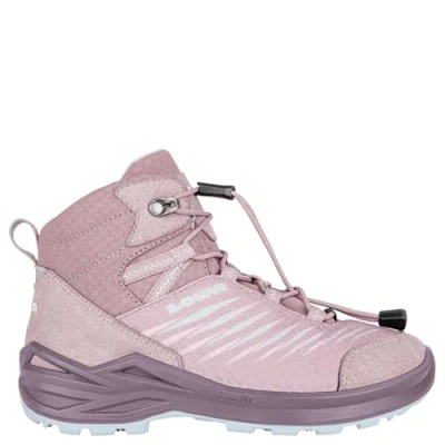 Abbildung von Lowa Zirrox II GTX MID JR Unisex Hikingschuh für Kinder, Größe: 31, Alt rosa/eisblau Lederimitat/textil