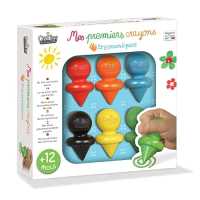 Abbildung von suebidou Wachsmalstift Meine ersten Stifte 6 Farben ergonomische Buntstifte, abwaschbar