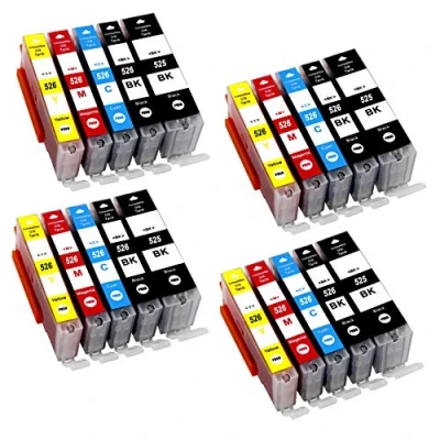 Abbildung von Bergsan 20 Druckerpatronen kompatibel mit Canon PGI 525 CLI 526 für Pixma IP4850 IP4950 IX6550 MG5150 MG5250 MG5350 MG6150 MG6250 MG8150 MG8250 MX710 MX885 MX895 MG6100 MG6200