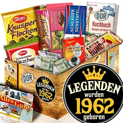 Abbildung von Legenden 1962 ++ DDR Korb Schokolade Geburtstag