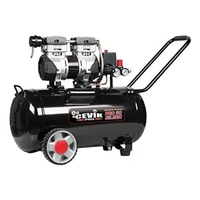 Abbildung von Cevik 2020 CA PRO50SILENC Leiser Kompressor, 50 l, 1,5 PS, Schwarz, 0