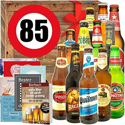 Abbildung von Ideen 85. Geburtstag/Geschenk 12x Bier Welt/Geschenke Geburtstag Mann