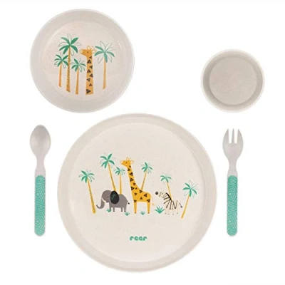 Abbildung von Reer Growing Kindergeschirr Set &quot;WildLife&quot;, Nachhaltig ohne Schadstoffe, melaminfrei